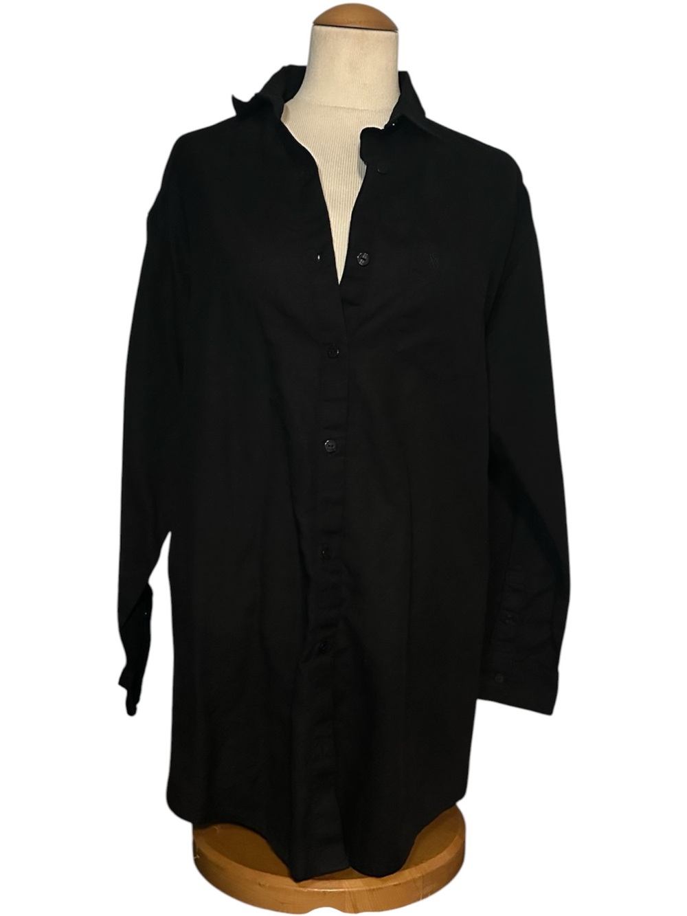 Victoria's Secret Boyfriend Oversized Shirt Dress Black Size XS